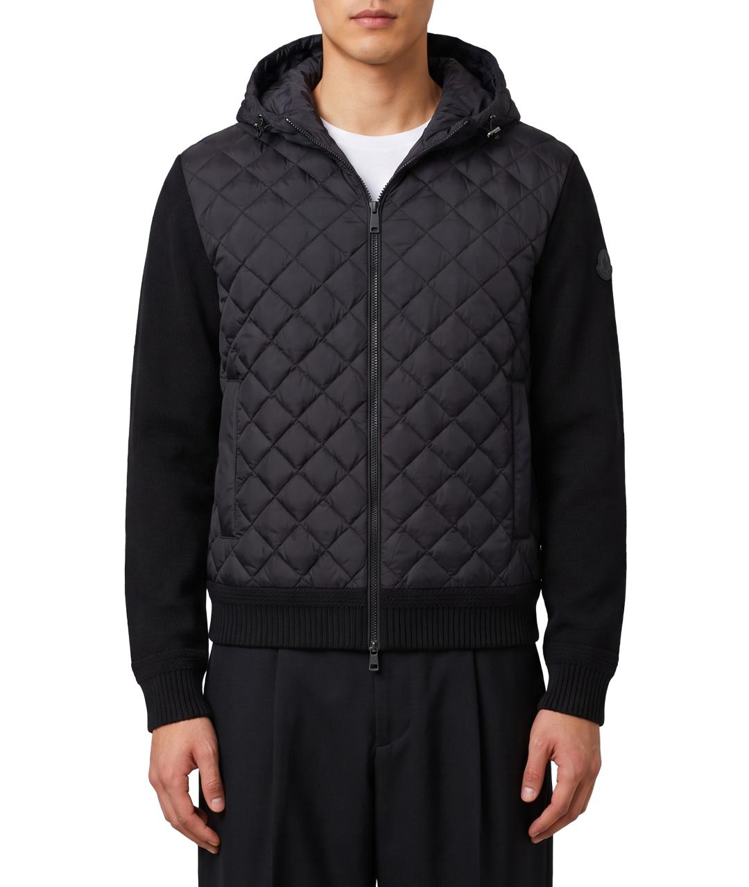 MONCLER Черный шерстяной кардиган, фото 1