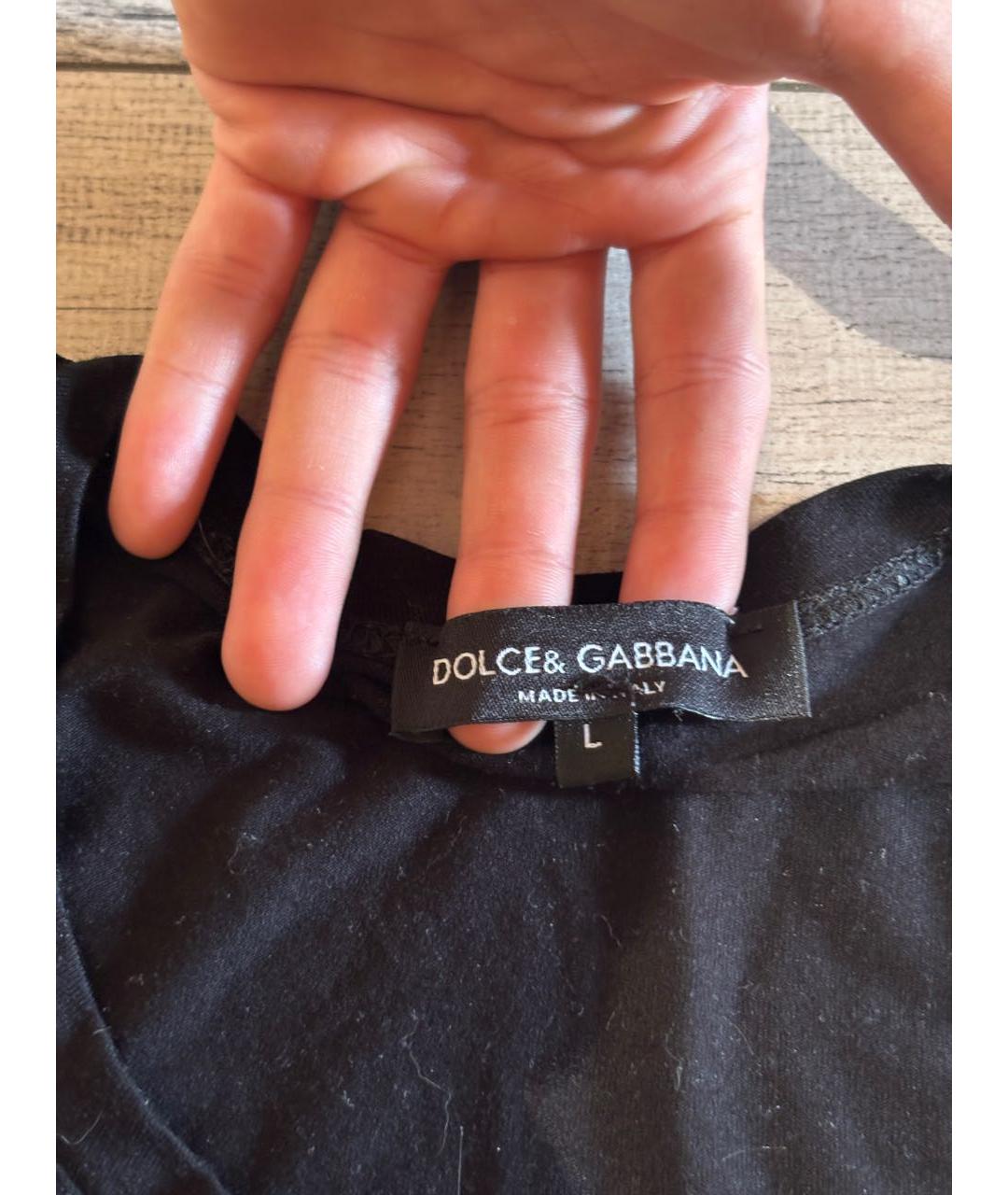 DOLCE&GABBANA Черная майка, фото 3
