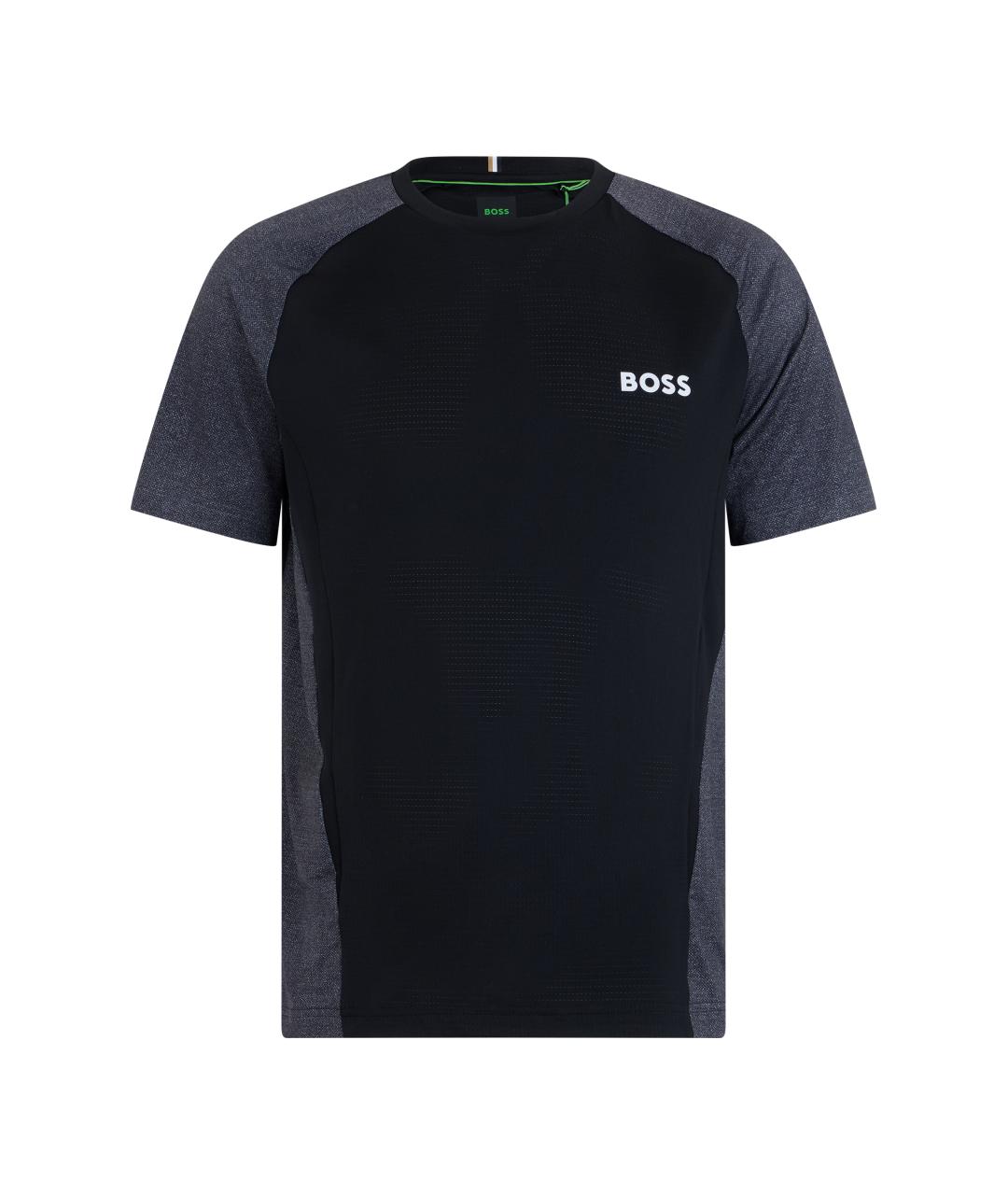 HUGO BOSS Черная синтетическая футболка, фото 1
