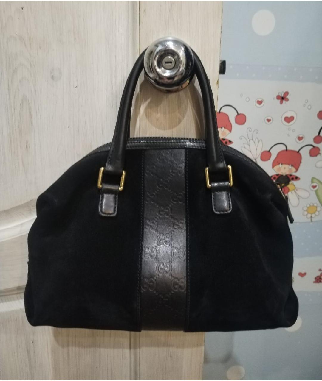 GUCCI Черная кожаная сумка через плечо, фото 2
