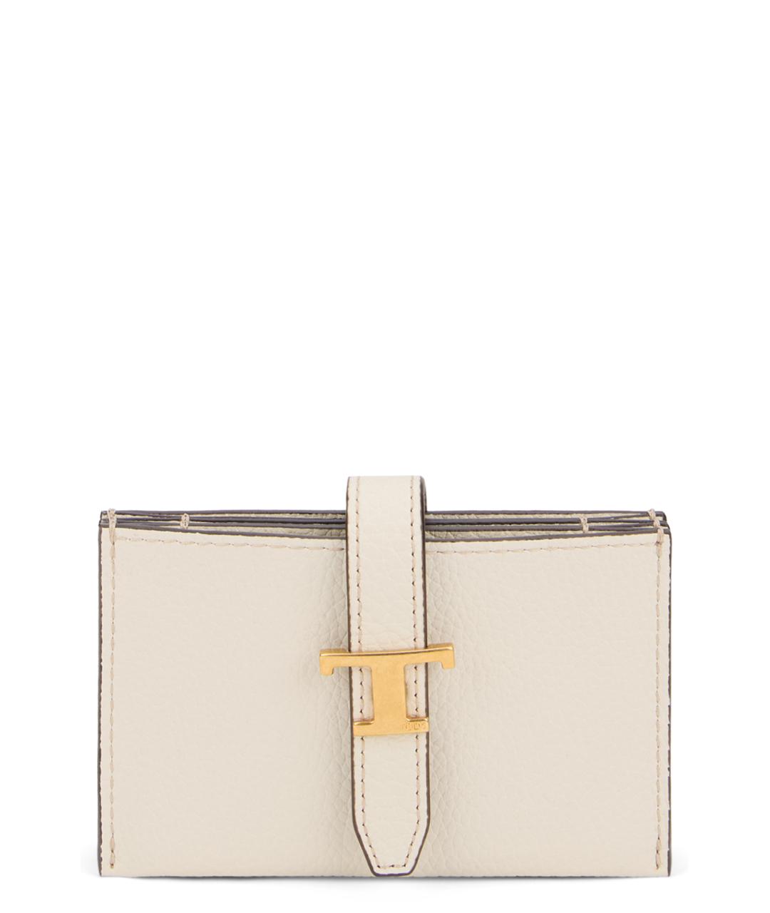 TOD'S Бежевый кожаный кошелек, фото 1