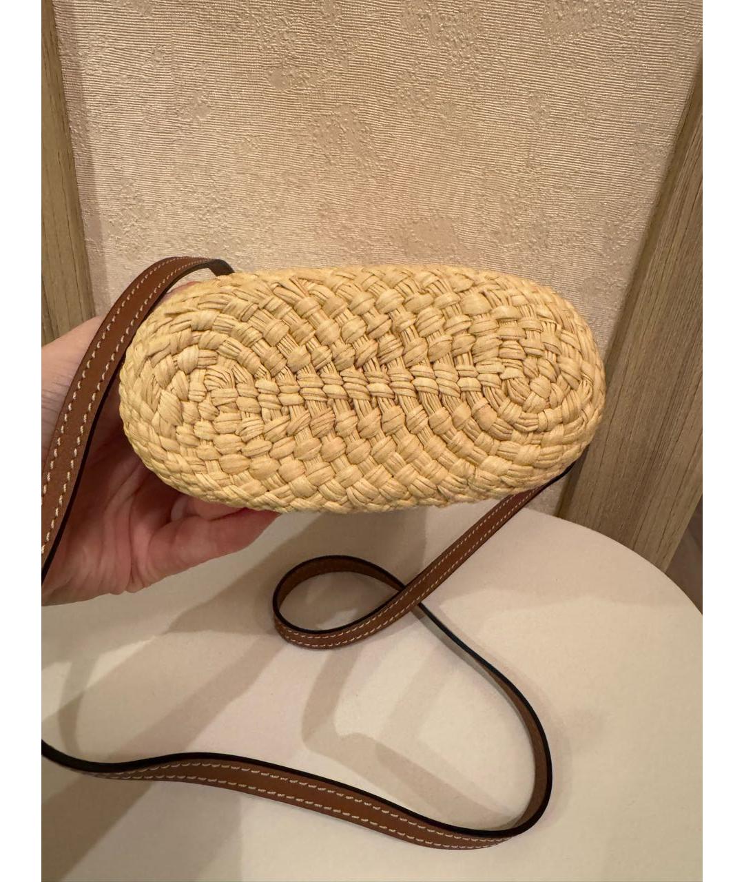 LOEWE Бежевая пляжная сумка, фото 7