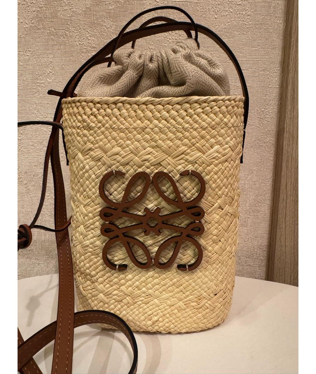 LOEWE Бежевая пляжная сумка, фото 2