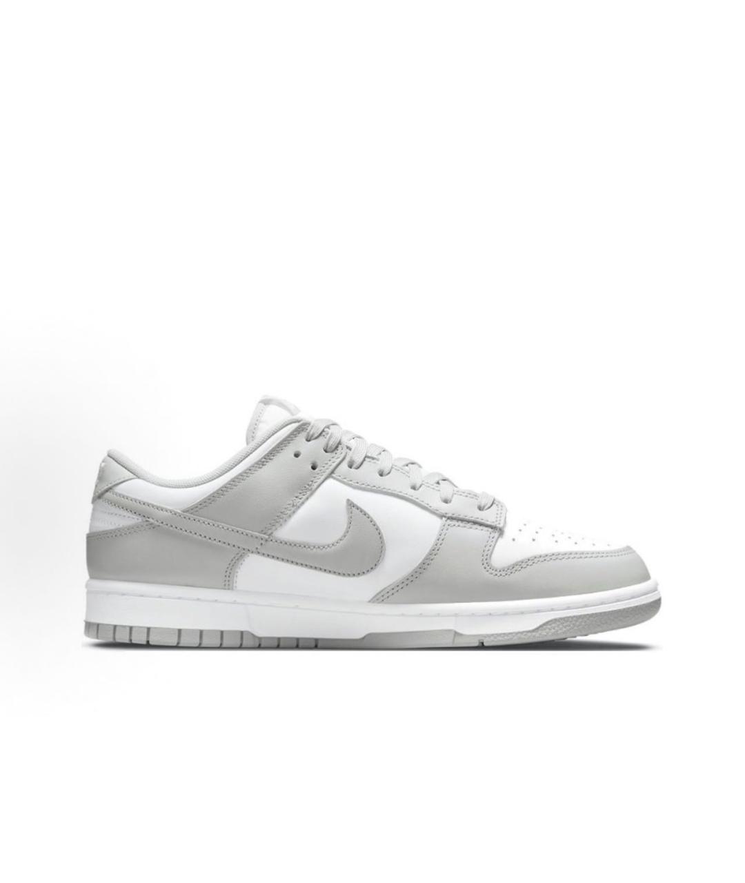 NIKE Серые кожаные низкие кроссовки / кеды, фото 1
