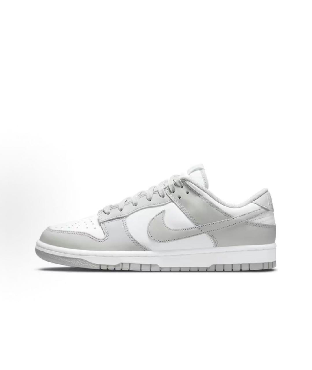 NIKE Серые кожаные низкие кроссовки / кеды, фото 2