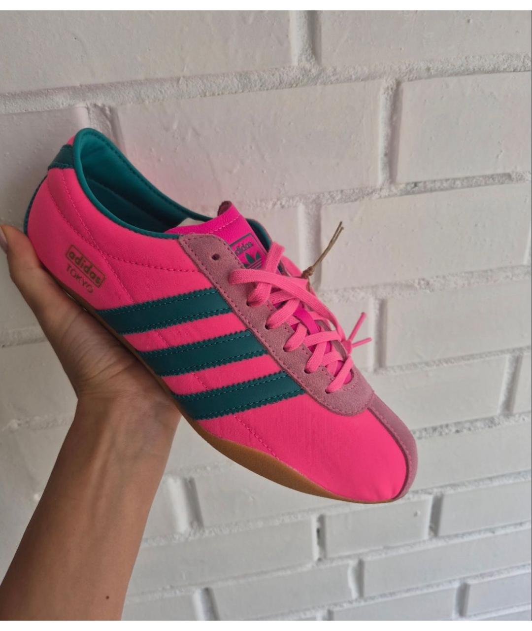ADIDAS Фуксия текстильные кроссовки, фото 3