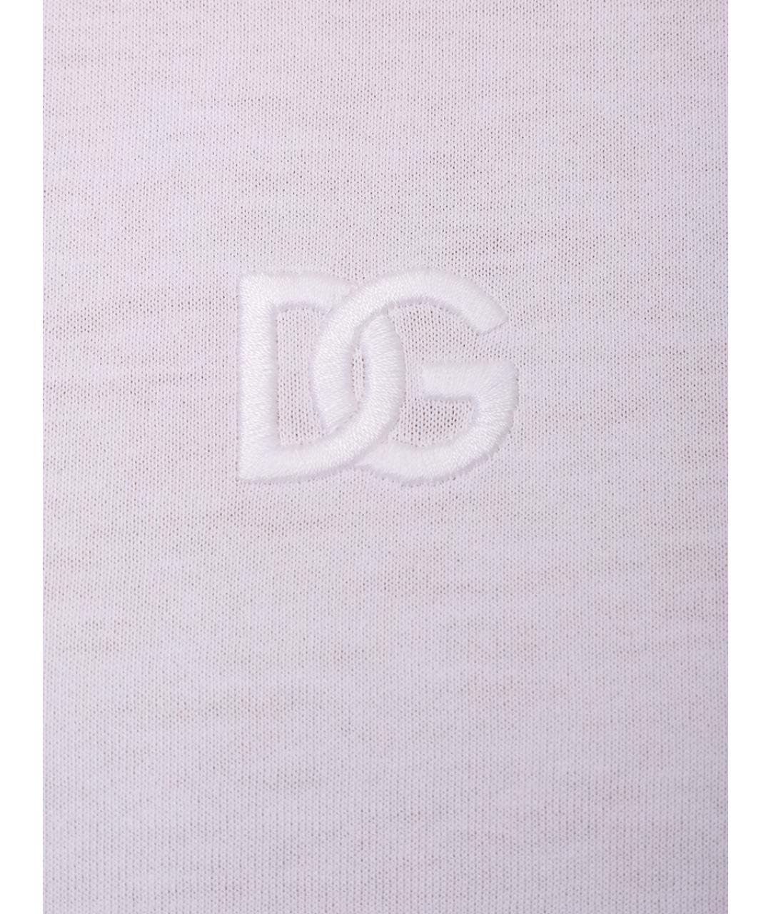 DOLCE&GABBANA Белая хлопковая футболка, фото 6