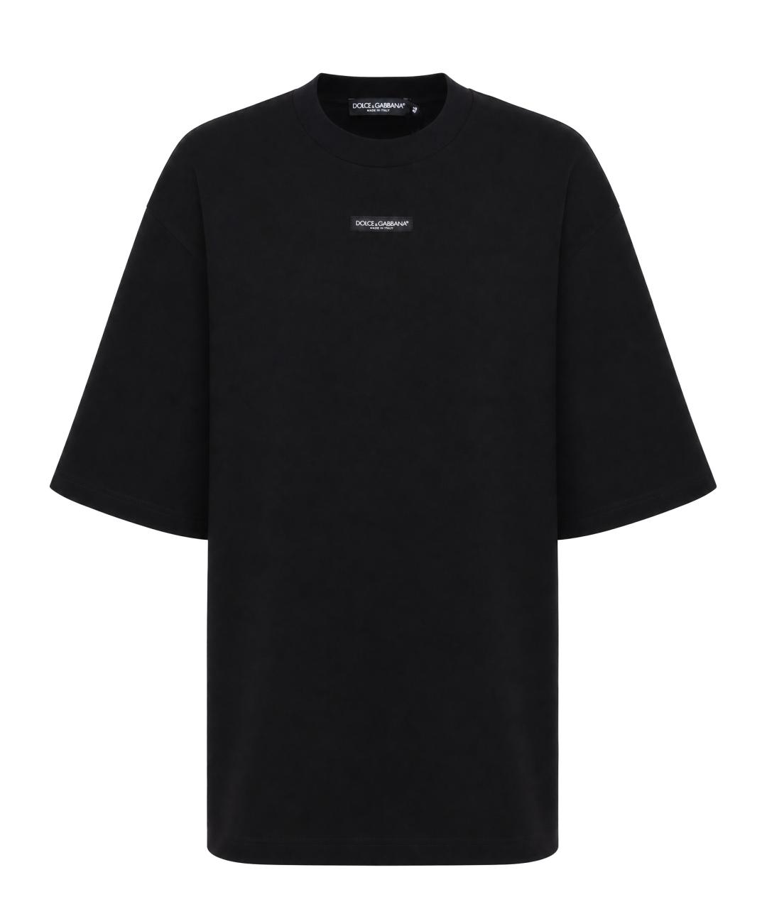 DOLCE&GABBANA Черная хлопковая футболка, фото 1