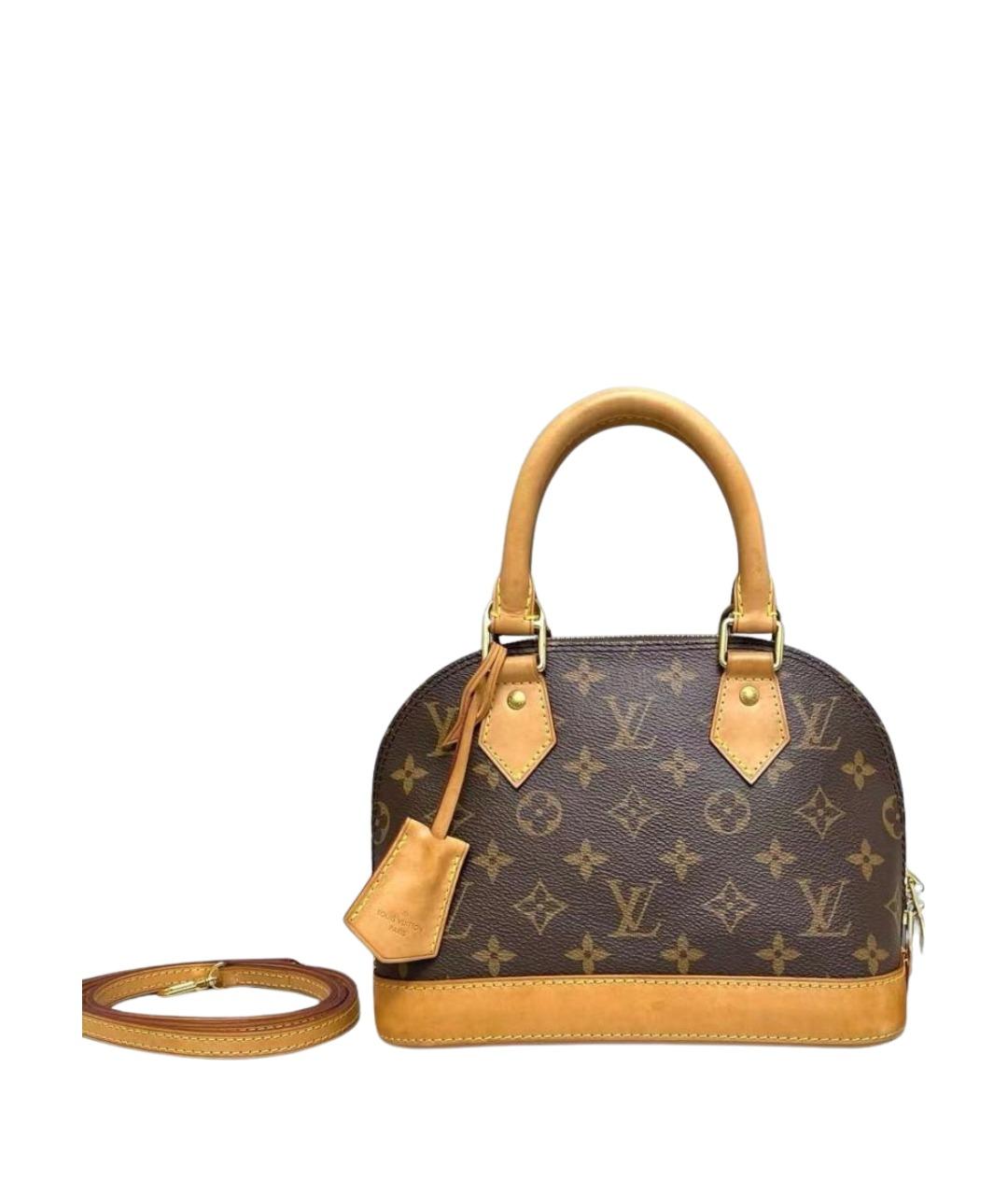 LOUIS VUITTON Коричневая кожаная сумка через плечо, фото 1