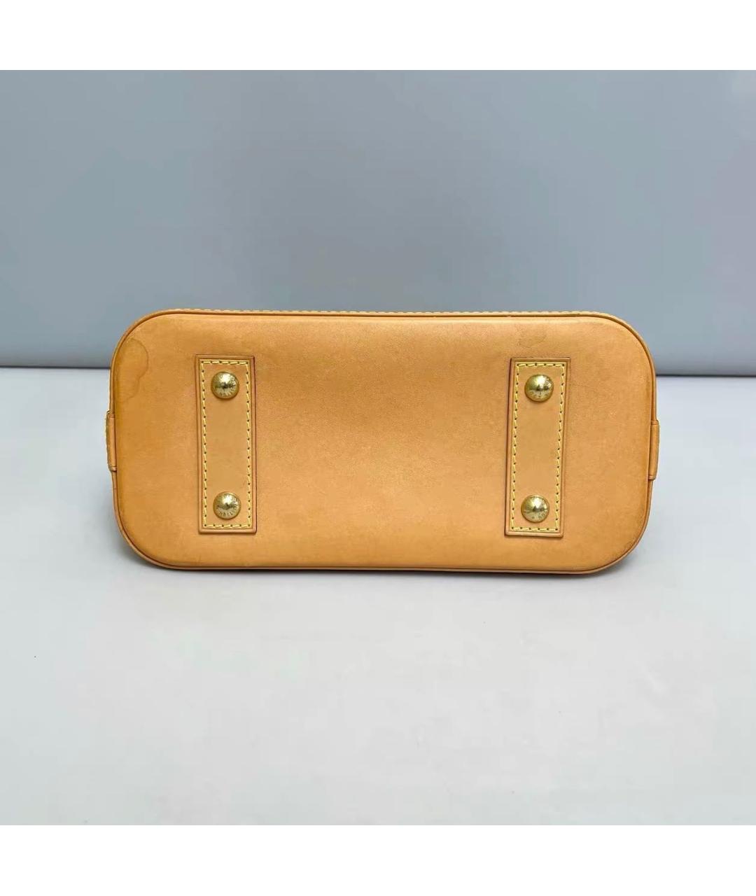 LOUIS VUITTON Коричневая кожаная сумка через плечо, фото 5