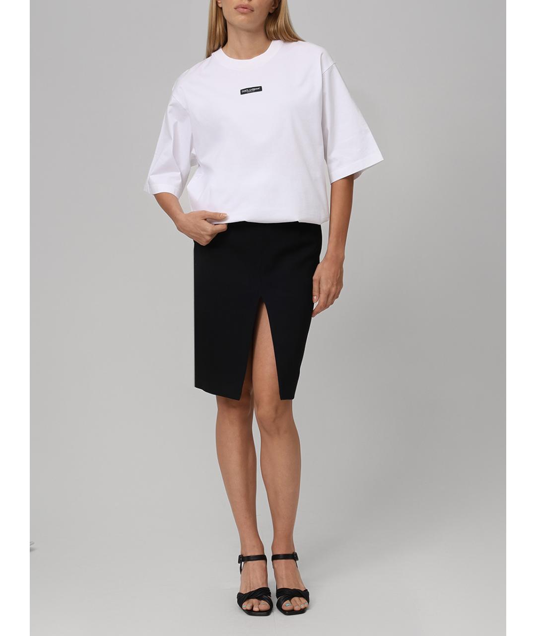 DOLCE&GABBANA Белая хлопковая футболка, фото 2