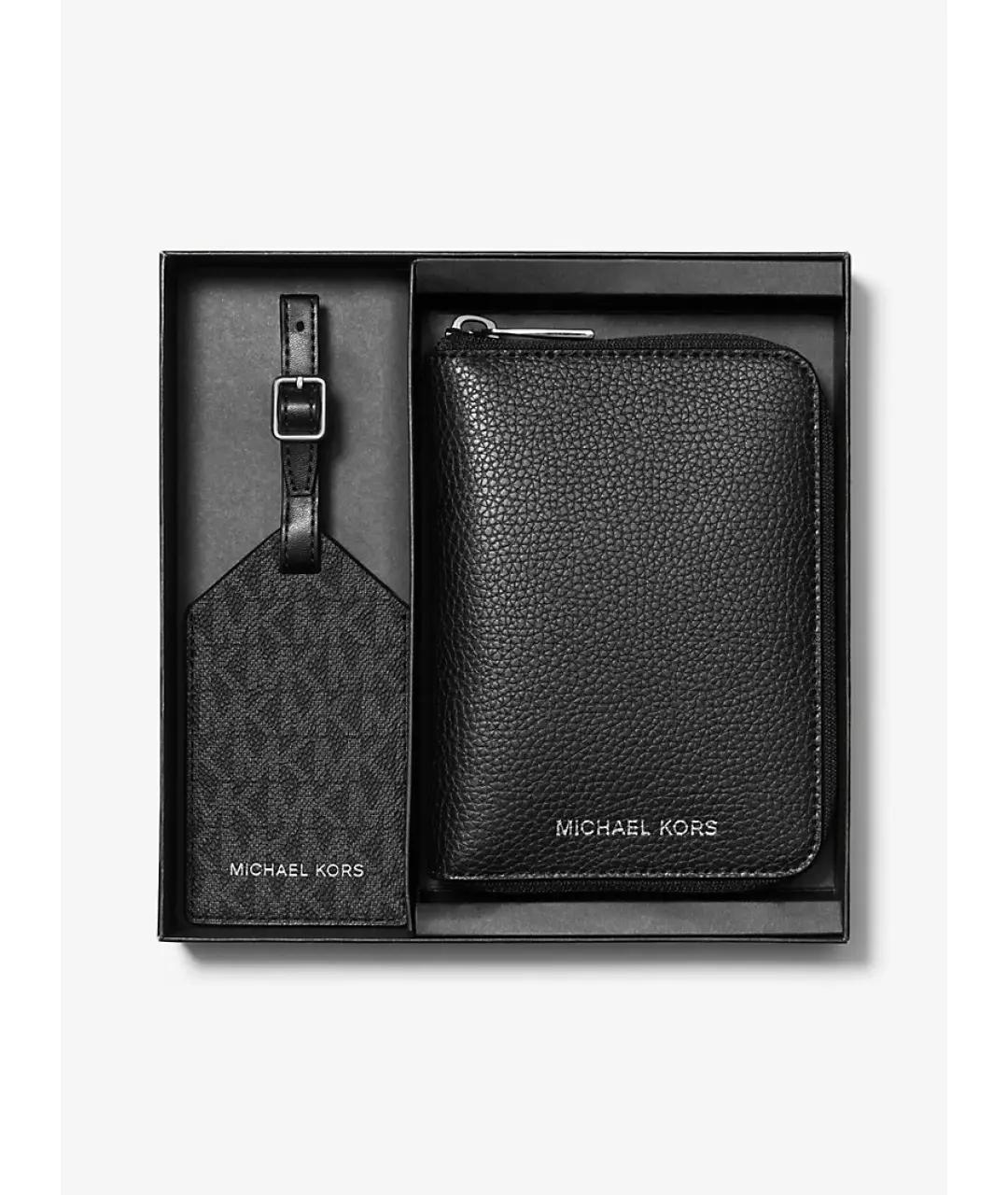 MICHAEL KORS Черный кожаный кошелек, фото 10