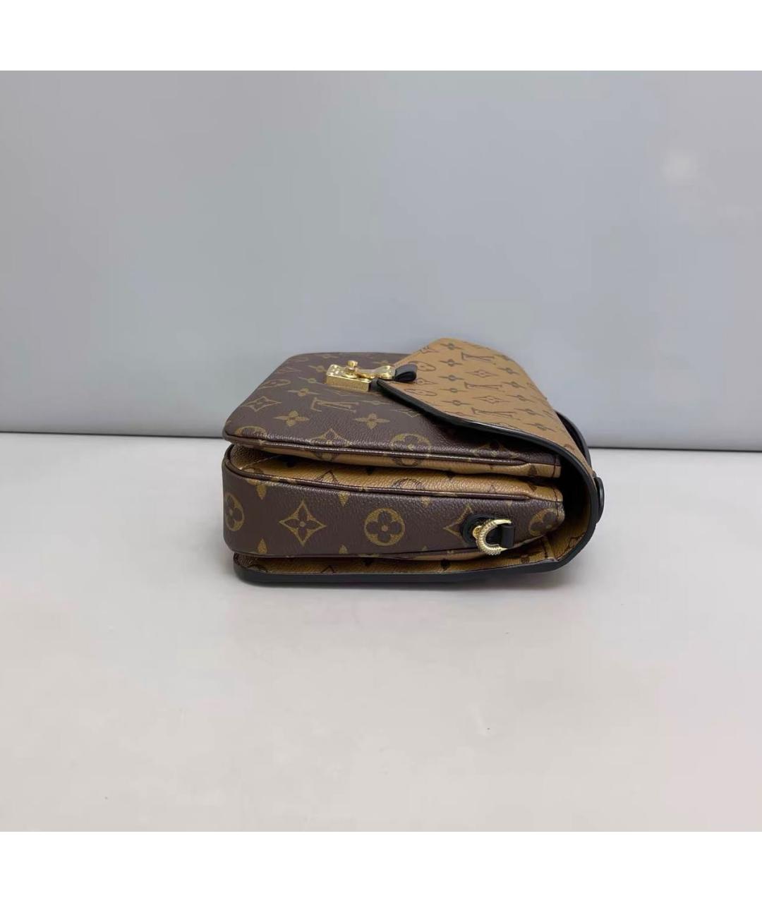 LOUIS VUITTON Коричневая кожаная сумка через плечо, фото 3