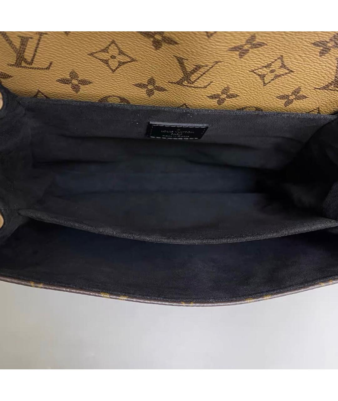 LOUIS VUITTON Коричневая кожаная сумка через плечо, фото 8