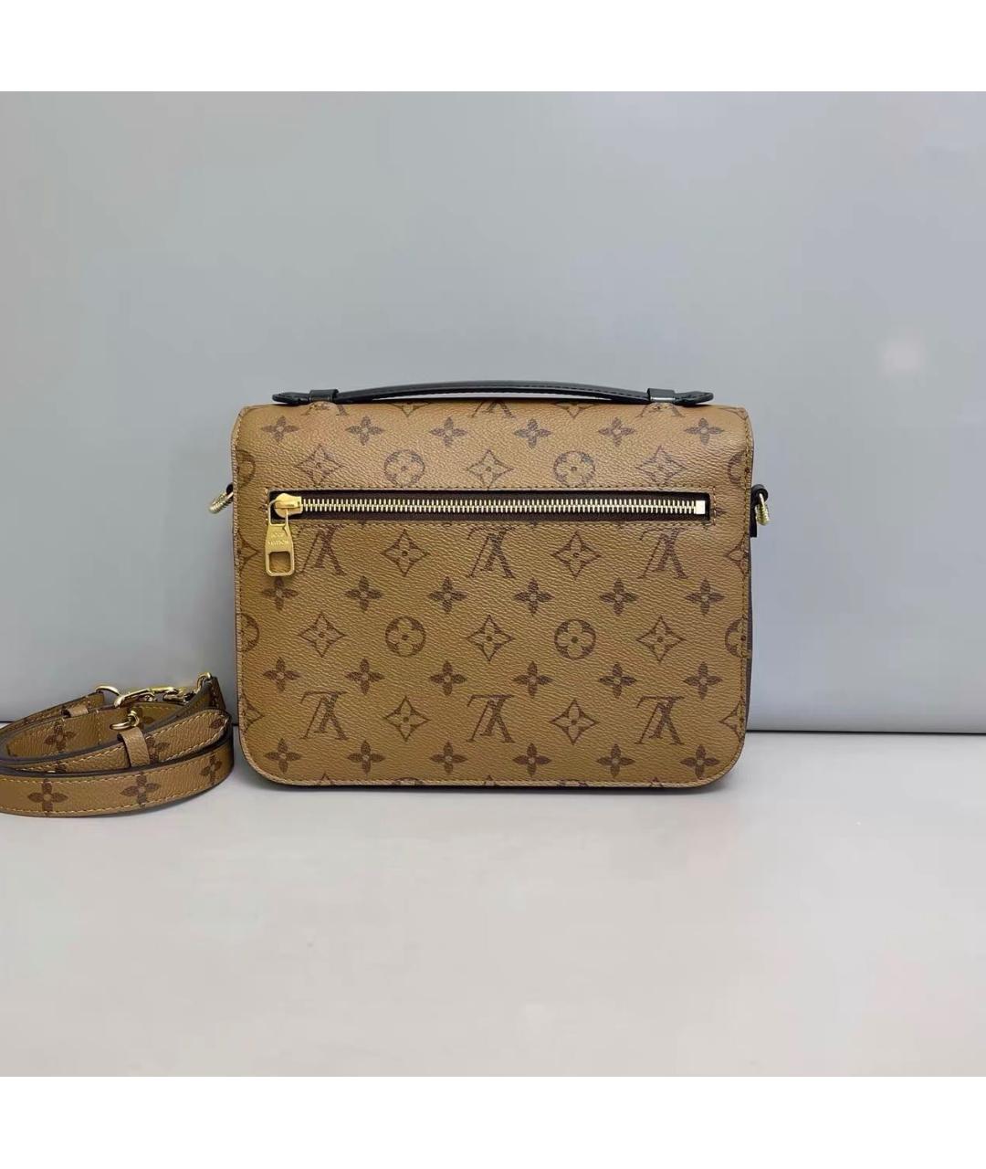 LOUIS VUITTON Коричневая кожаная сумка через плечо, фото 2