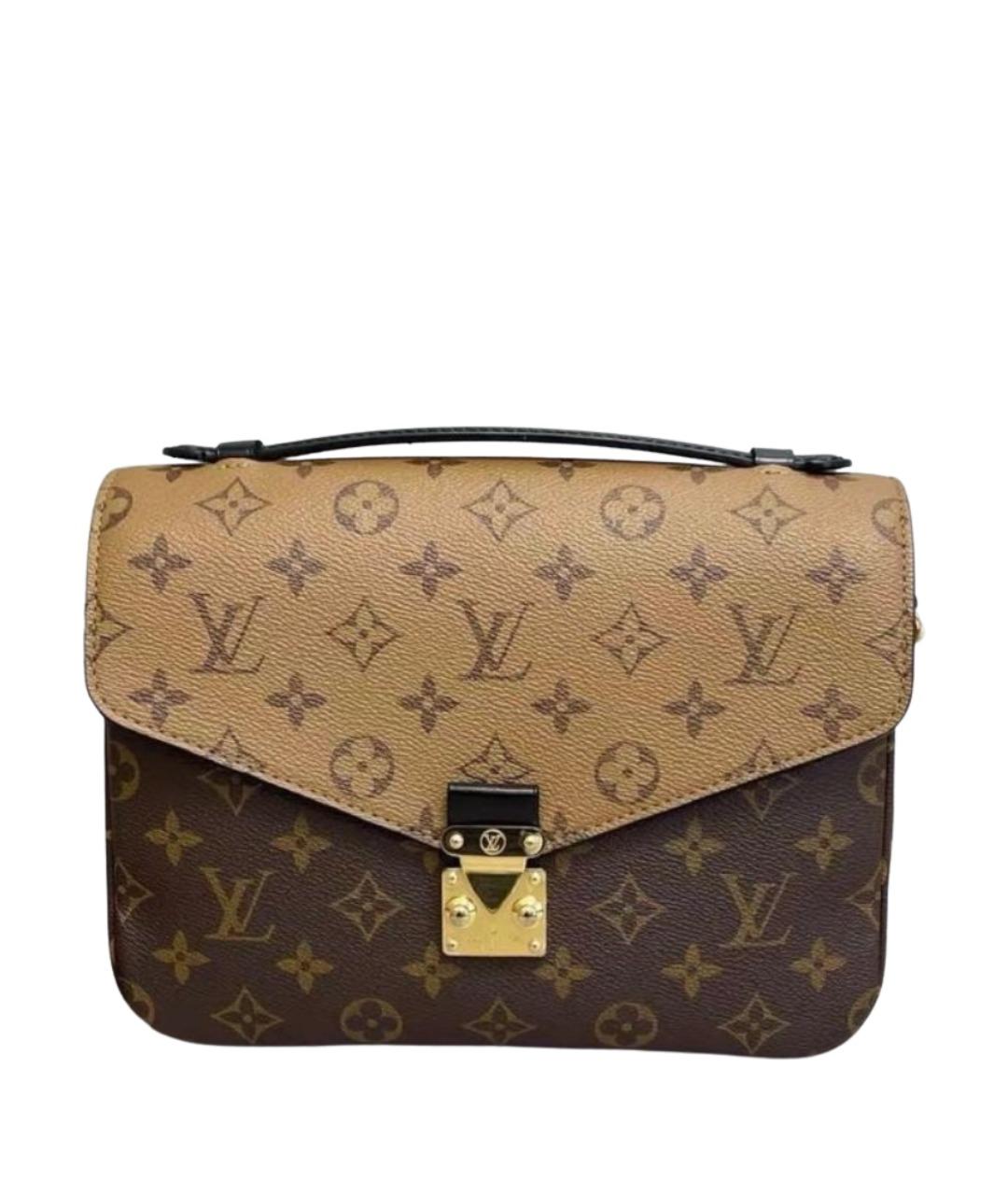 LOUIS VUITTON Коричневая кожаная сумка через плечо, фото 1