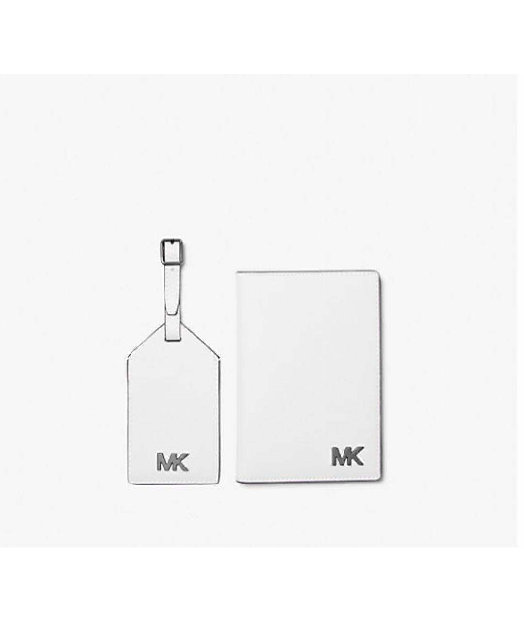 MICHAEL KORS Белый кожаный кошелек, фото 9