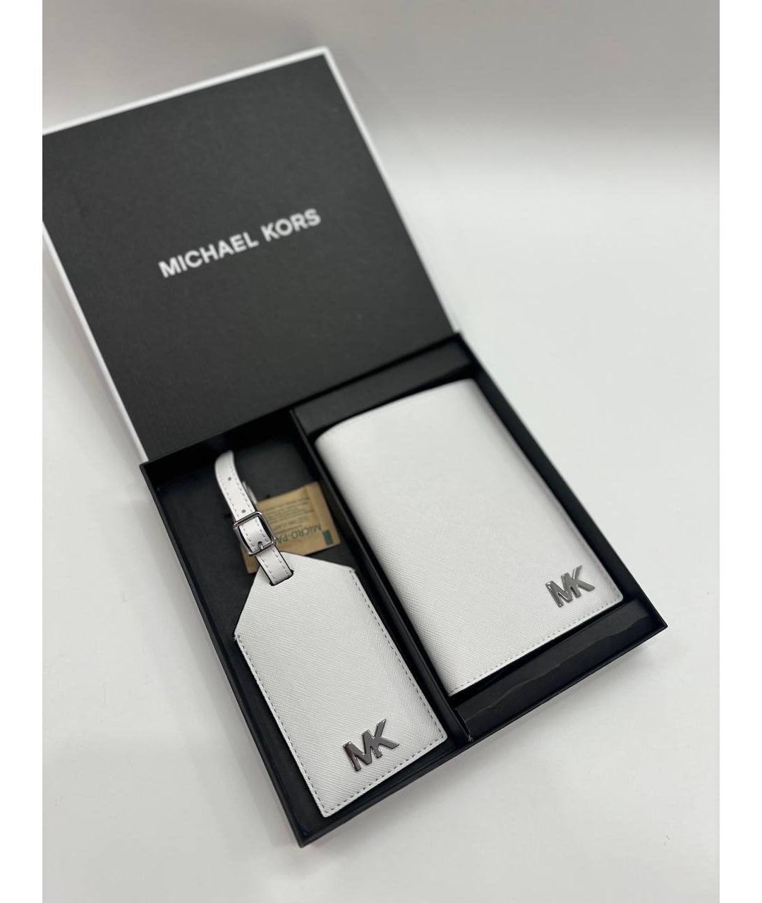 MICHAEL KORS Белый кожаный кошелек, фото 2