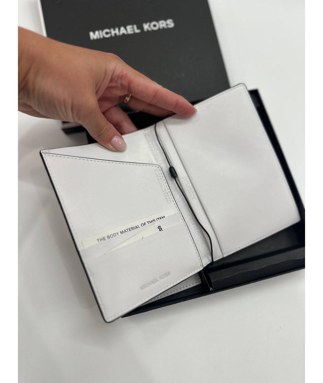 MICHAEL KORS Белый кожаный кошелек, фото 7