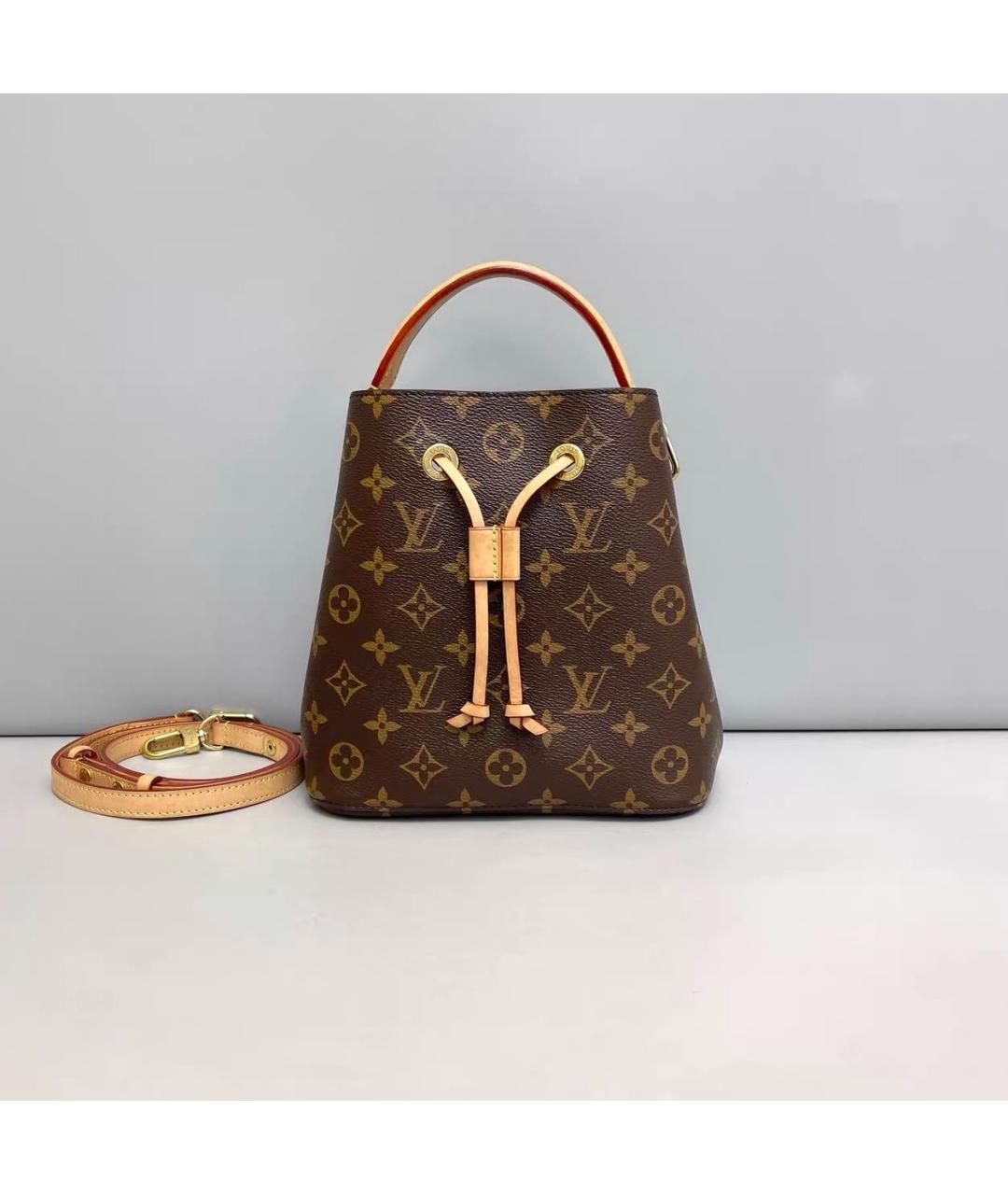 LOUIS VUITTON Коричневая сумка через плечо из канвы, фото 8