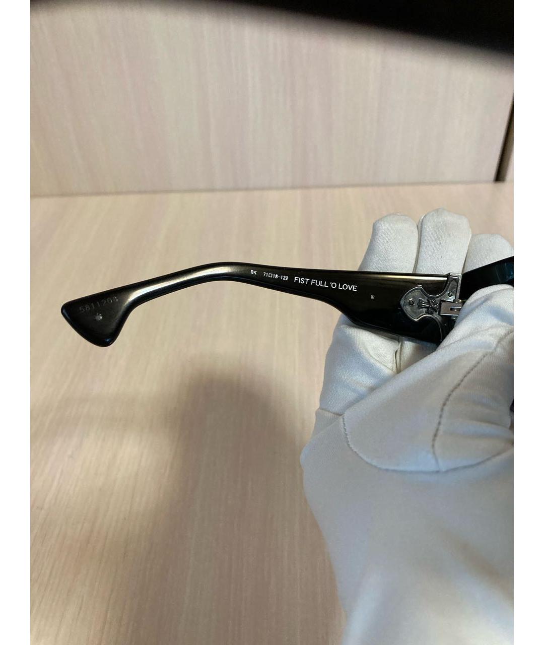 CHROME HEARTS Черные пластиковые солнцезащитные очки, фото 6