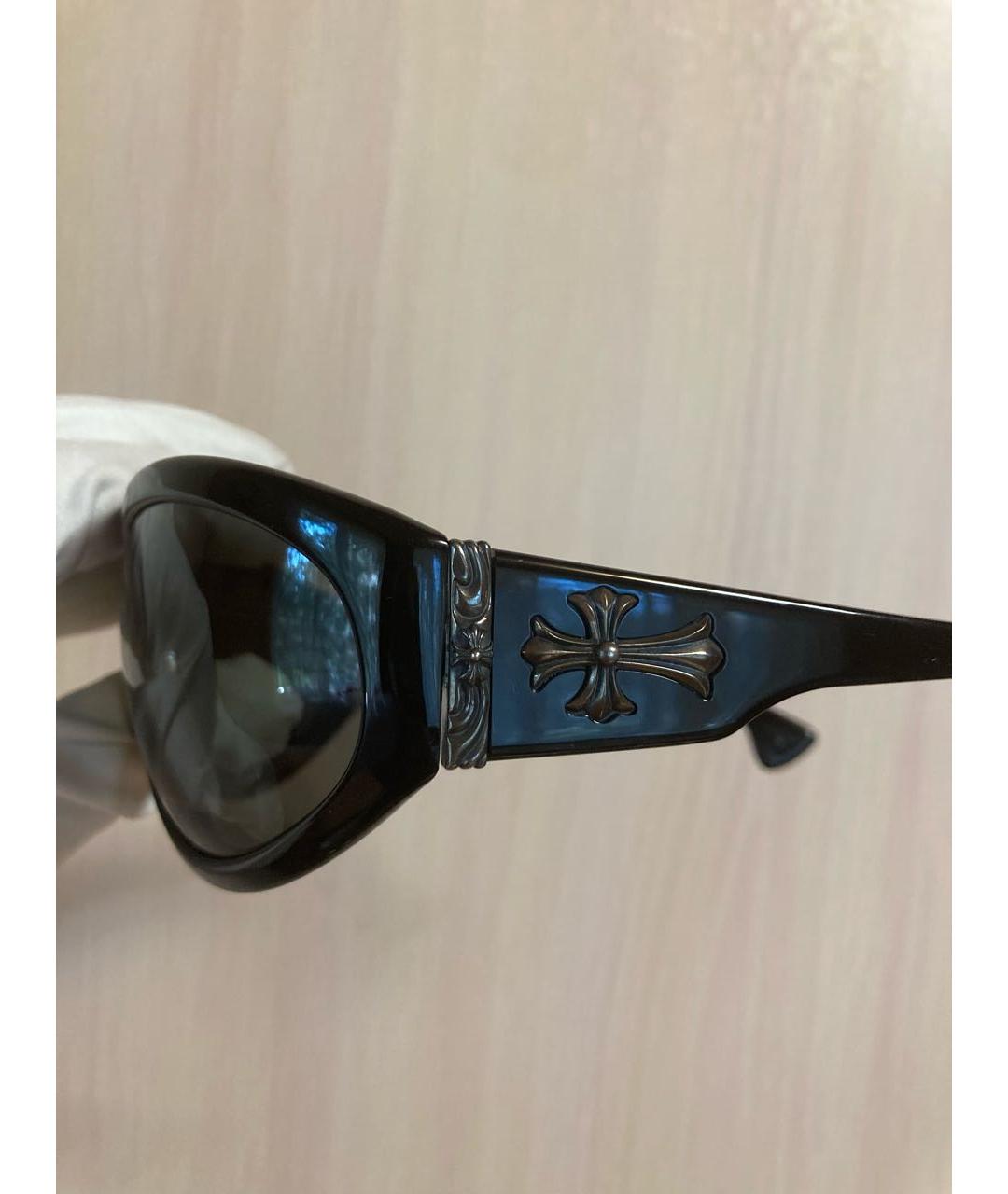 CHROME HEARTS Черные пластиковые солнцезащитные очки, фото 5