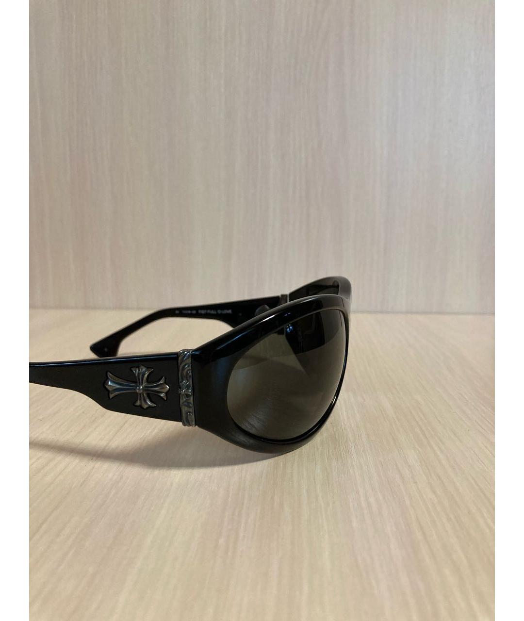 CHROME HEARTS Черные пластиковые солнцезащитные очки, фото 3