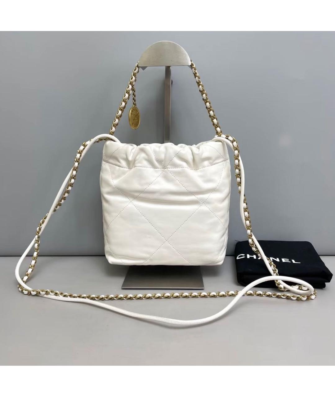 CHANEL Белая кожаная сумка тоут, фото 2