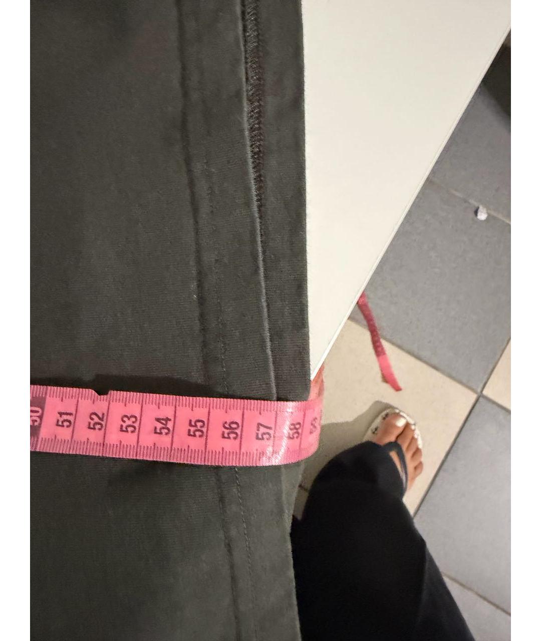 BALENCIAGA Хаки хлопковая футболка, фото 6