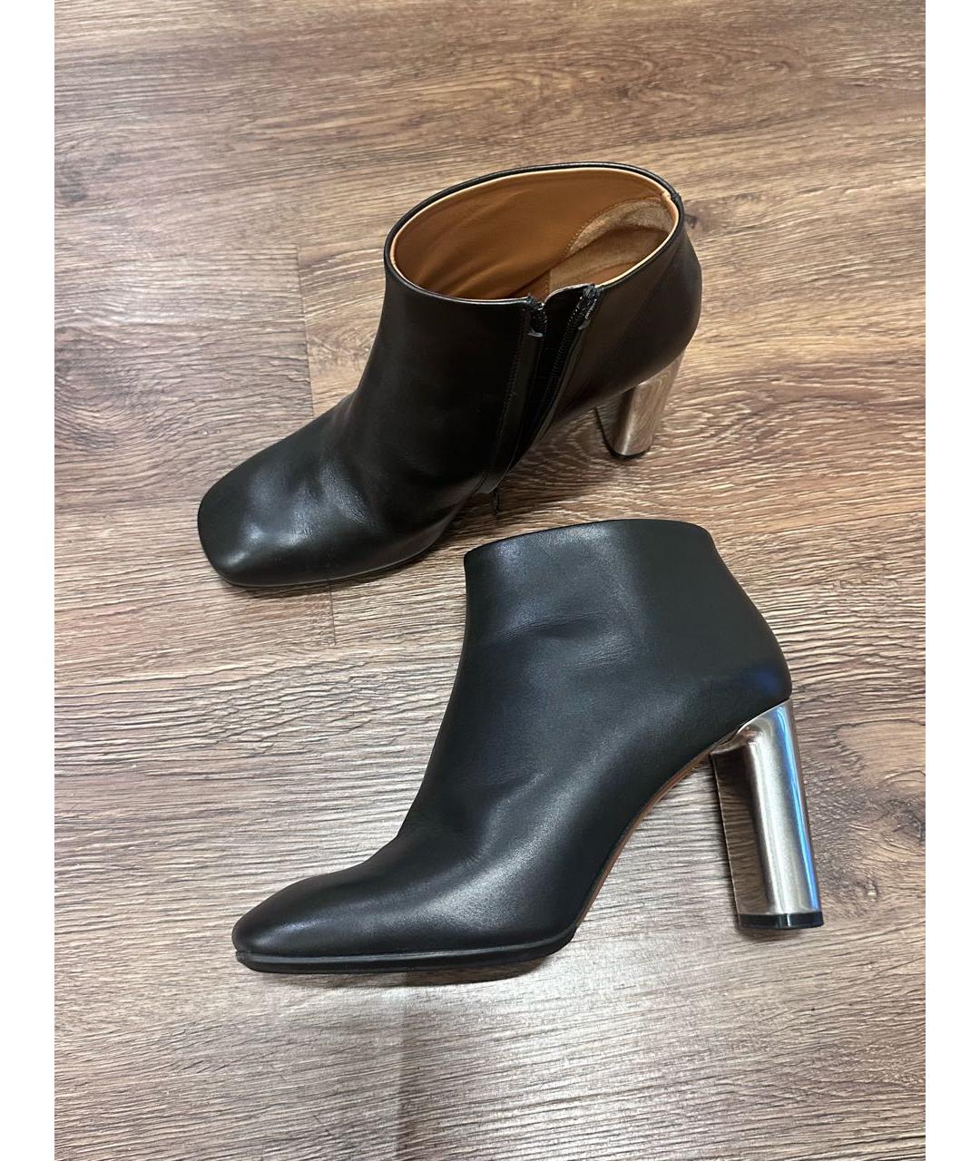 CELINE Черные кожаные ботильоны, фото 3