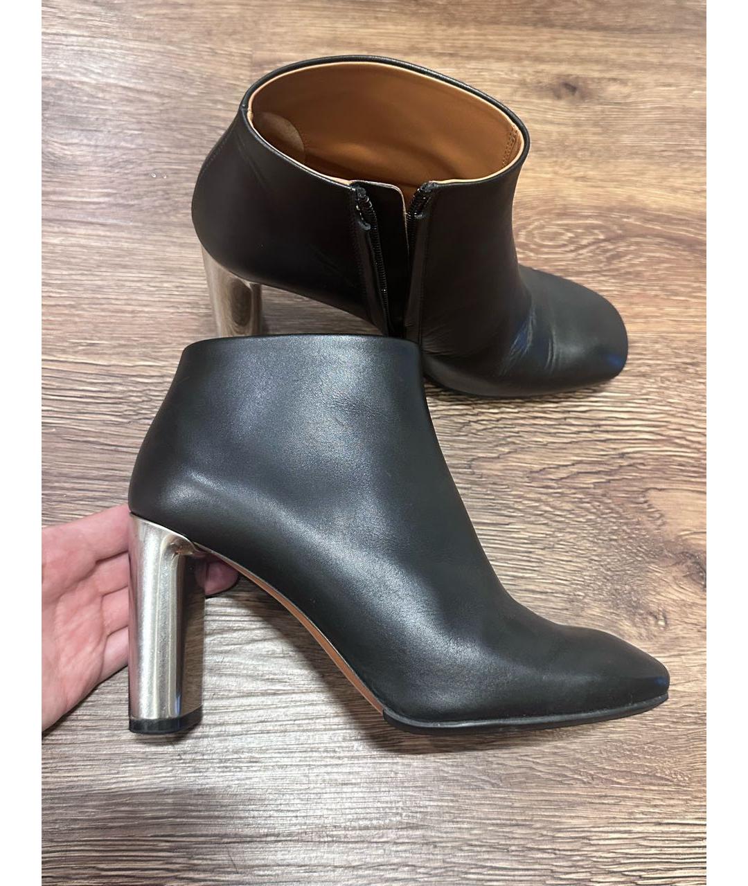 CELINE Черные кожаные ботильоны, фото 6