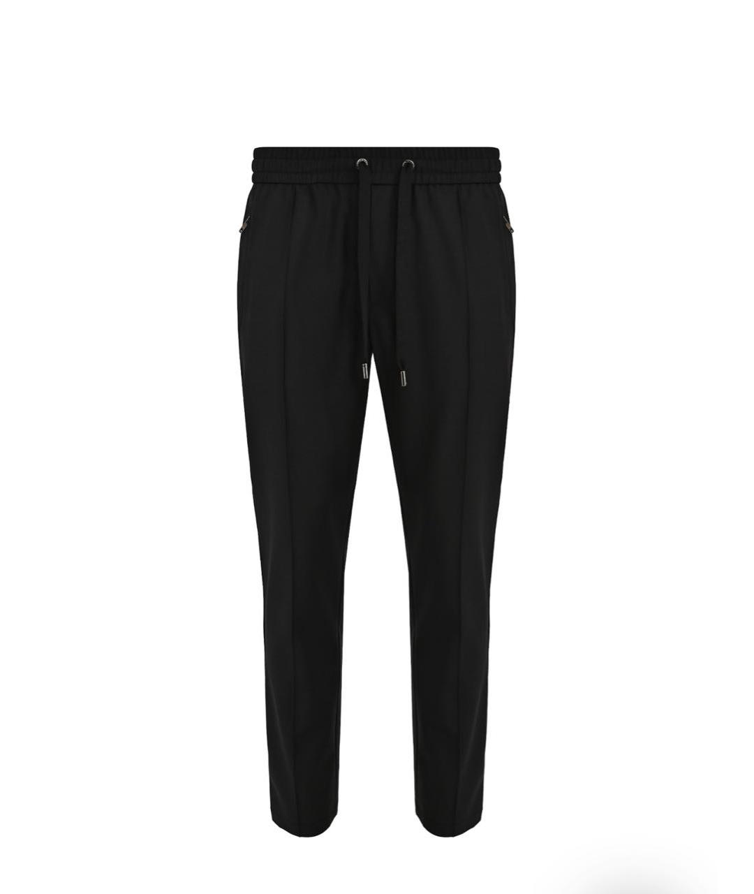 DOLCE&GABBANA Черные хлопковые повседневные брюки, фото 1
