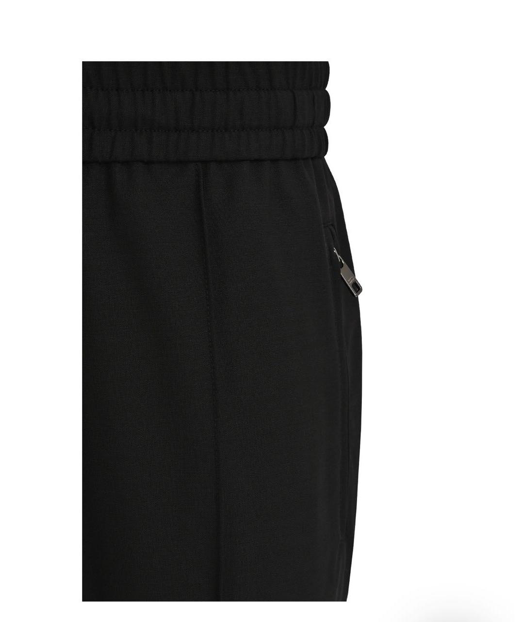 DOLCE&GABBANA Черные хлопковые повседневные брюки, фото 3