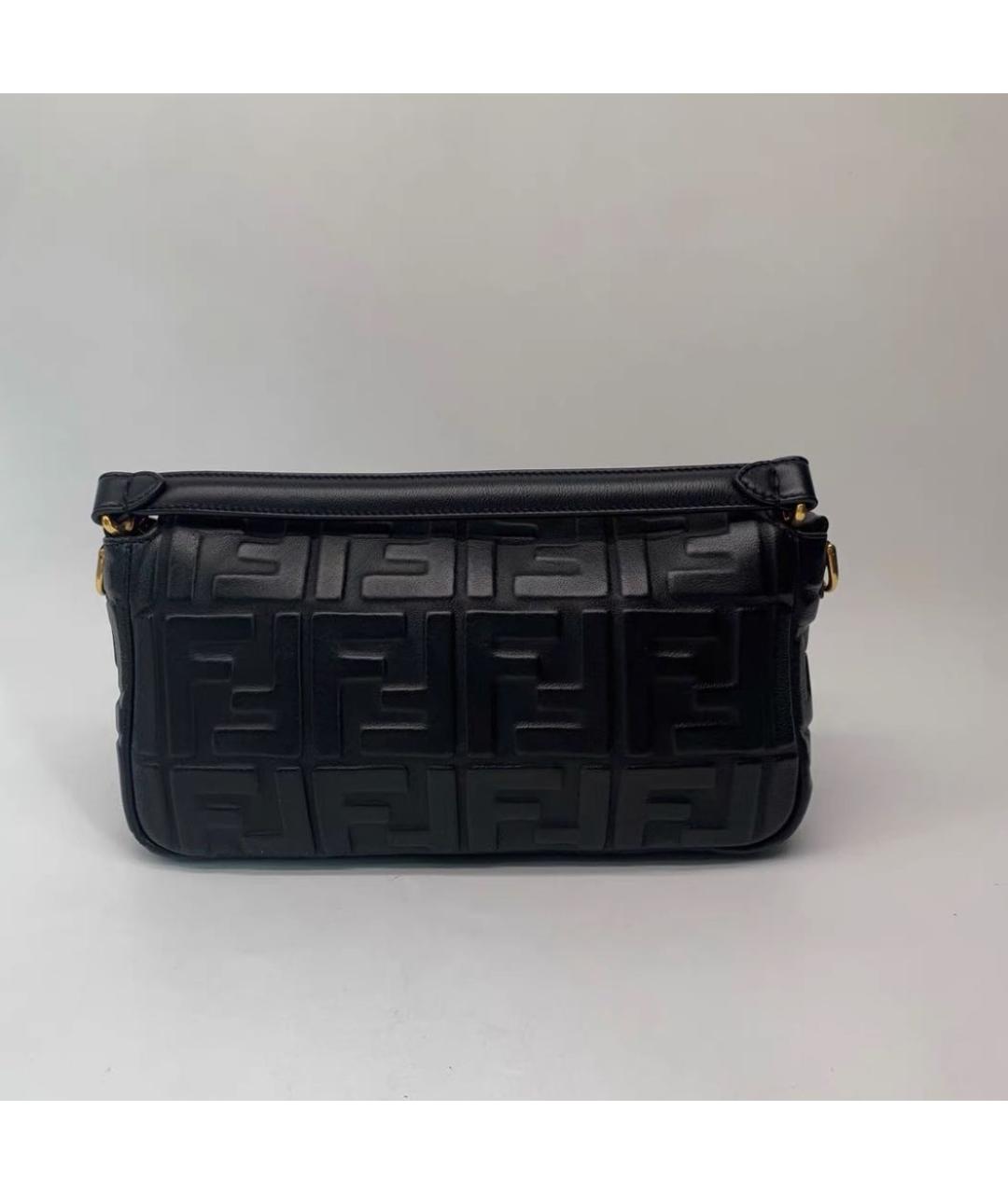 FENDI Черная кожаная сумка через плечо, фото 4