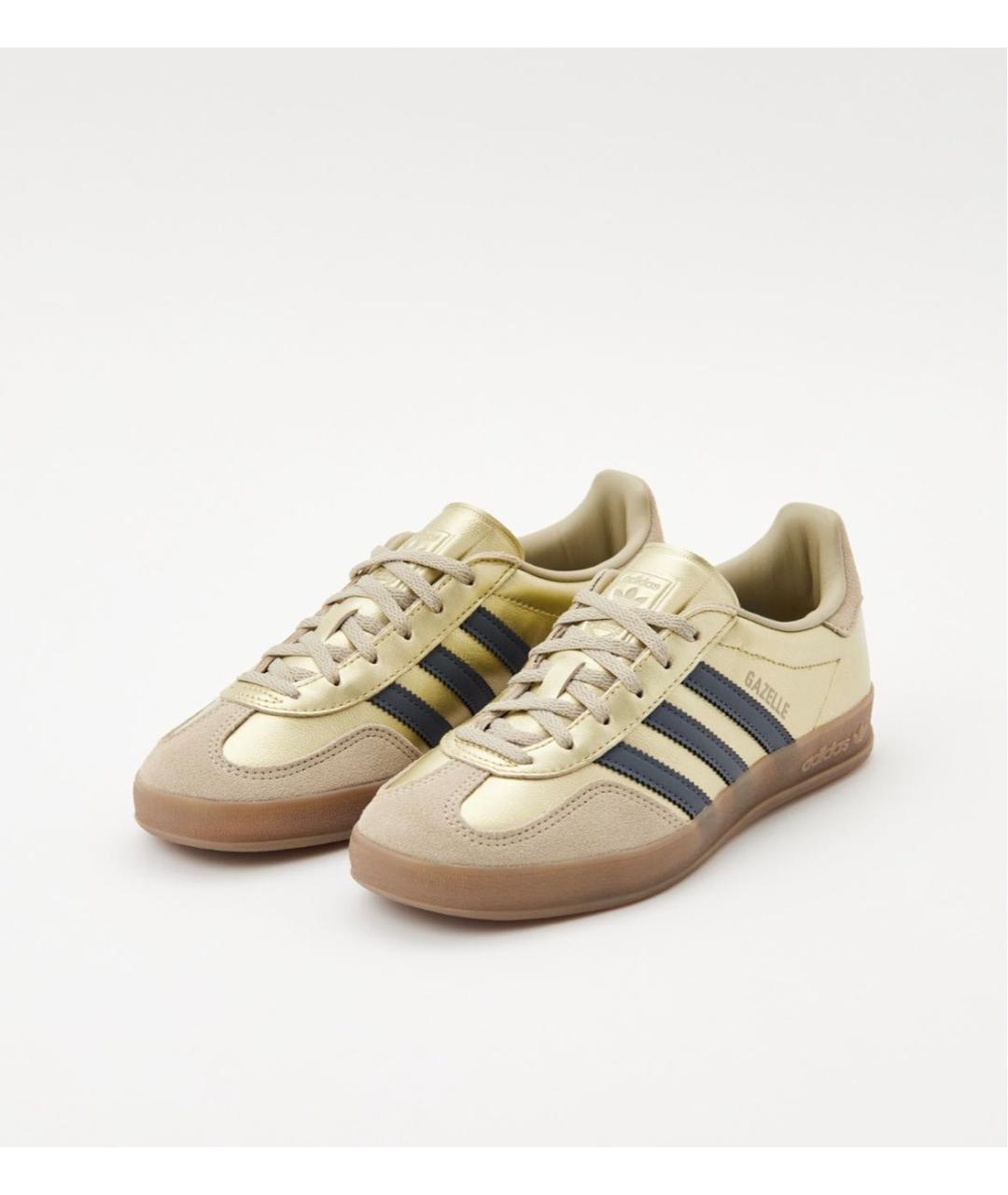 ADIDAS Золотые кожаные кроссовки, фото 2