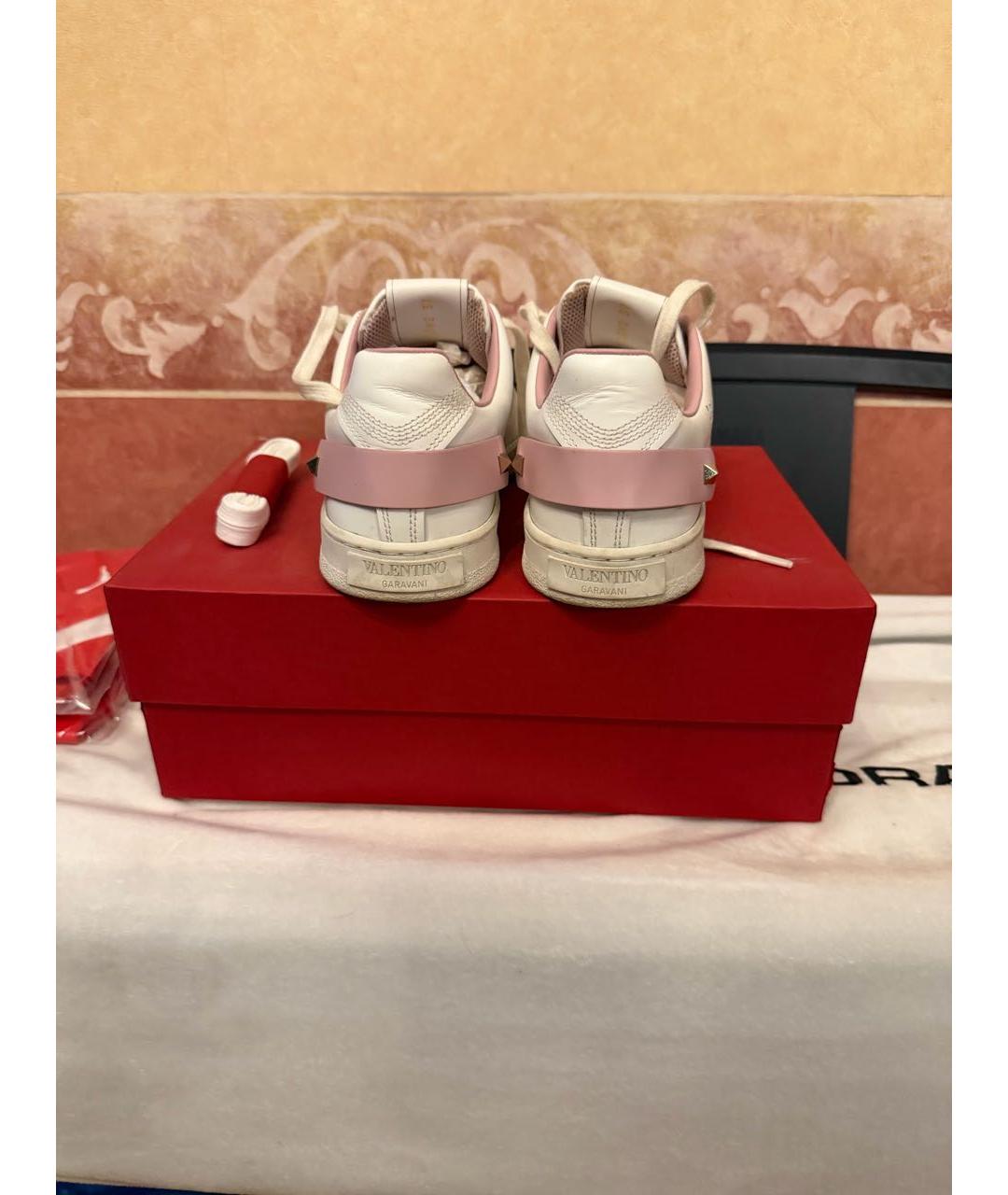 VALENTINO Белые кожаные кеды, фото 4