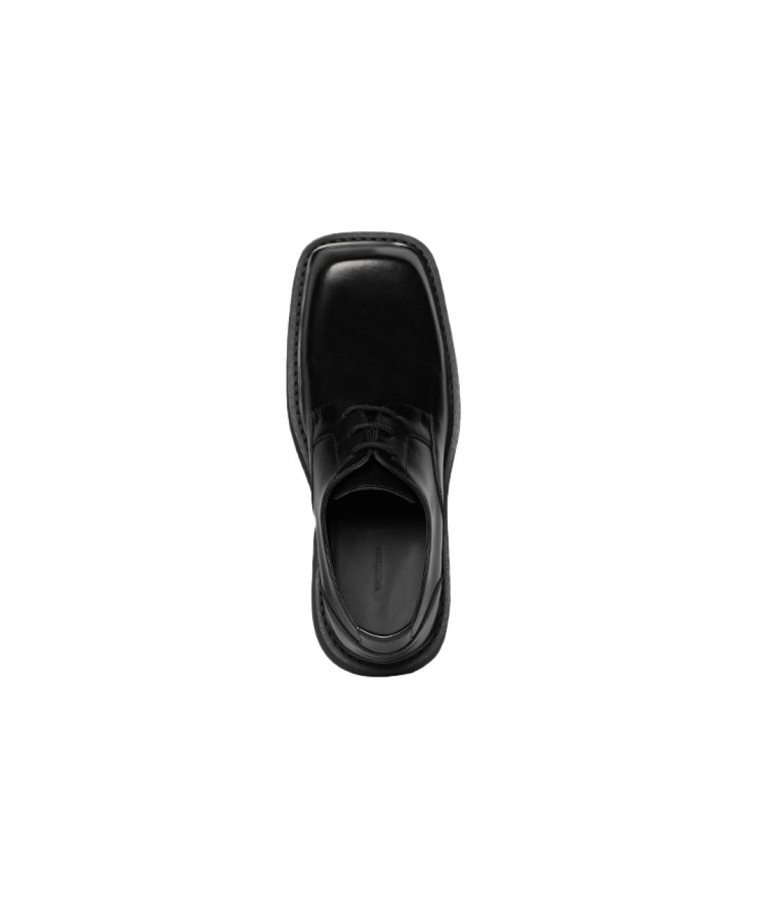 BALENCIAGA Черные кожаные туфли, фото 4