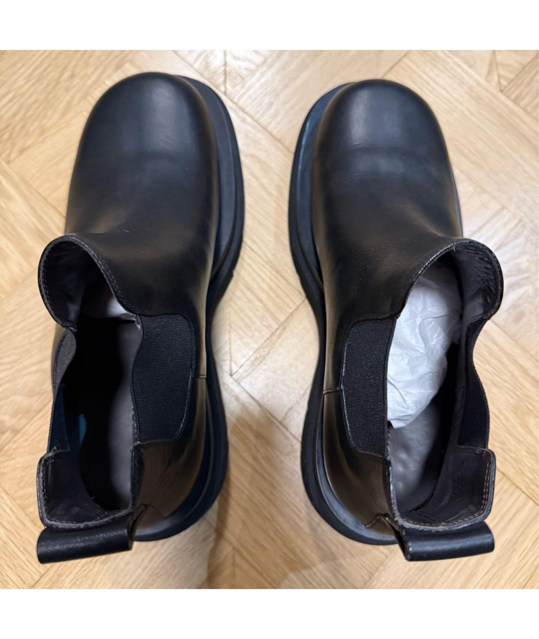 BOTTEGA VENETA Черные кожаные полусапоги, фото 3
