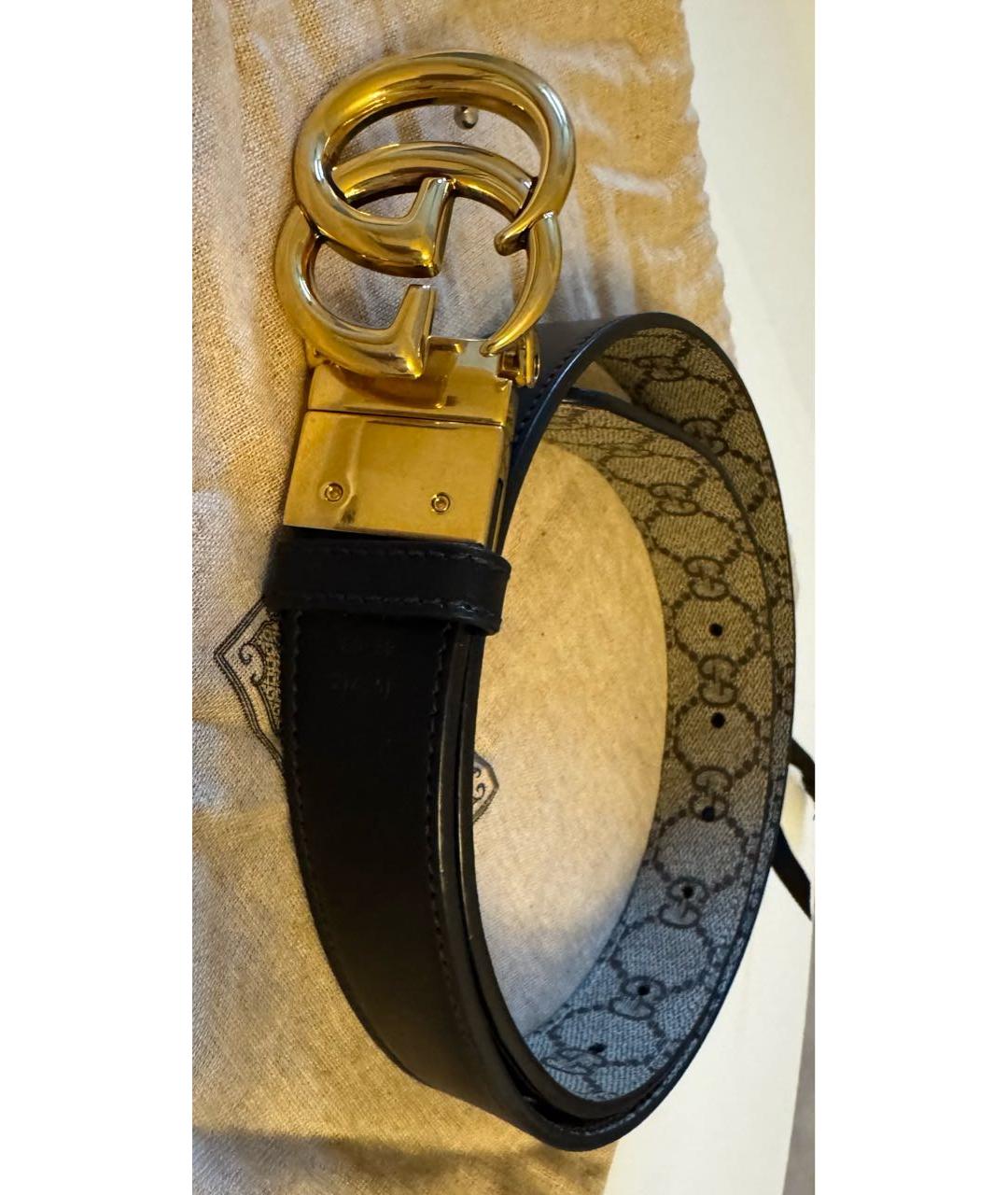 GUCCI Бежевый кожаный ремень, фото 3