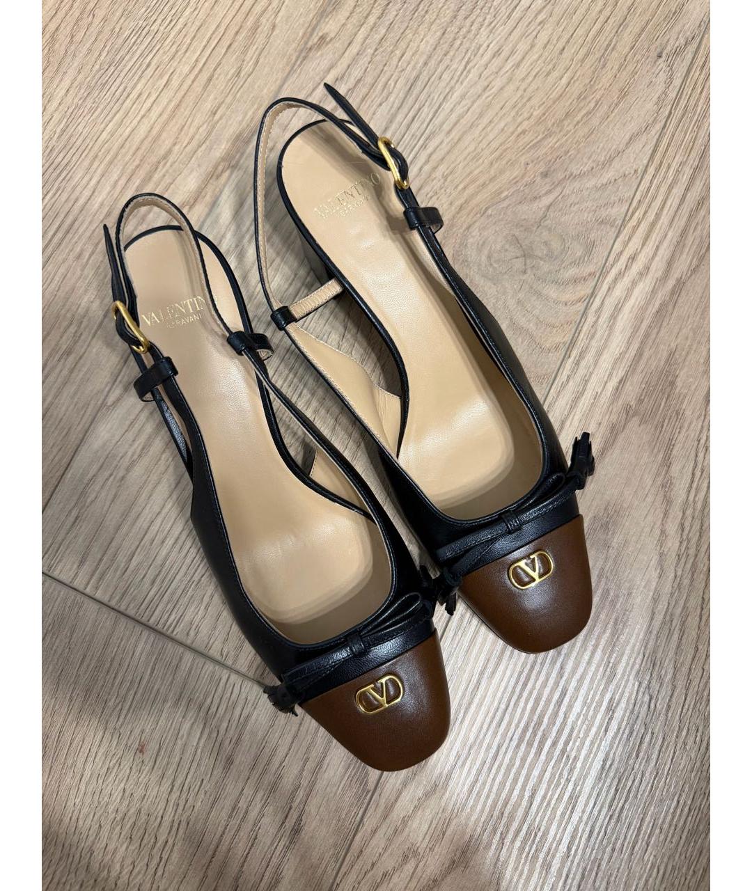 VALENTINO Коричневые кожаные туфли, фото 3