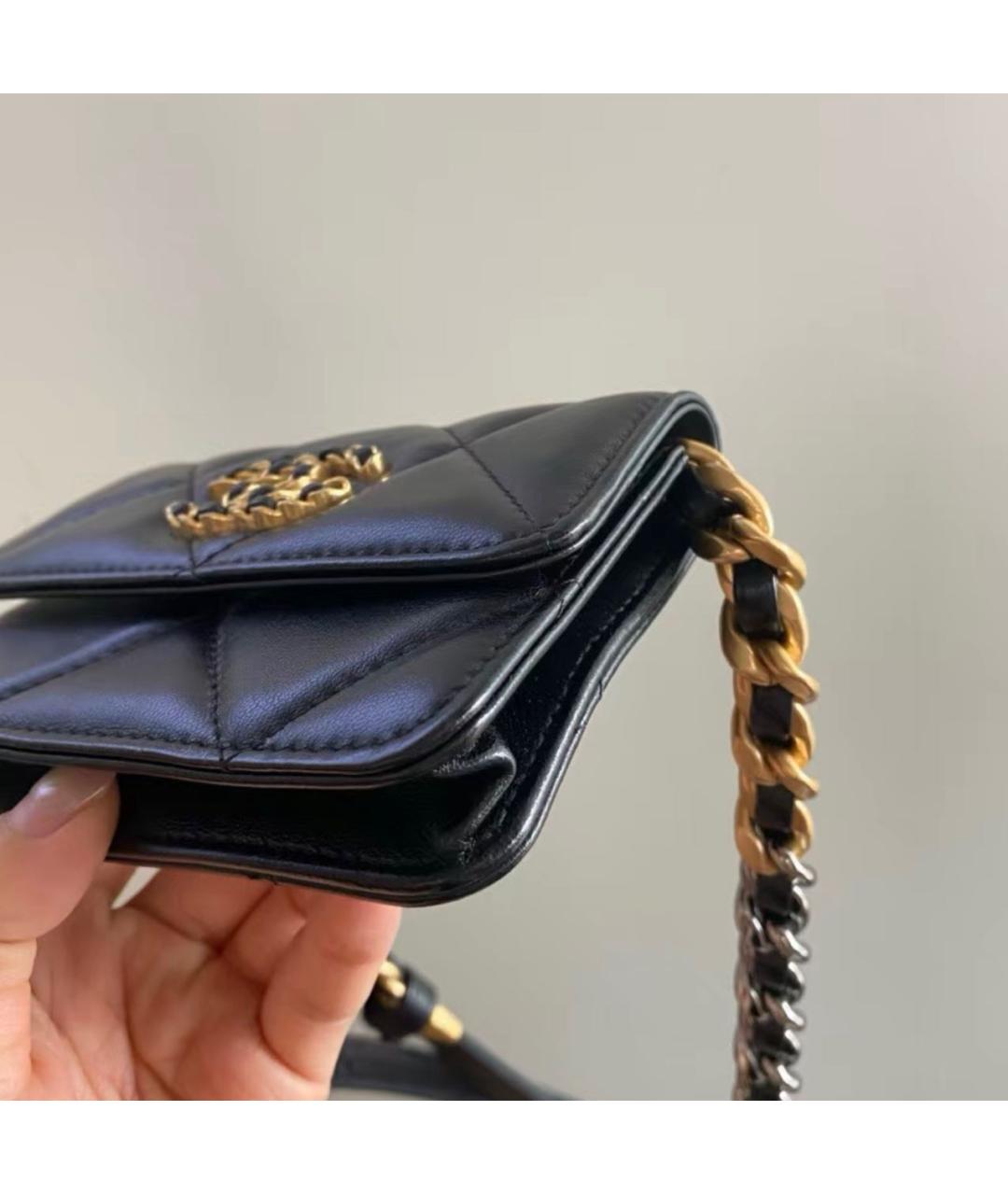 CHANEL Черная кожаная сумка через плечо, фото 4