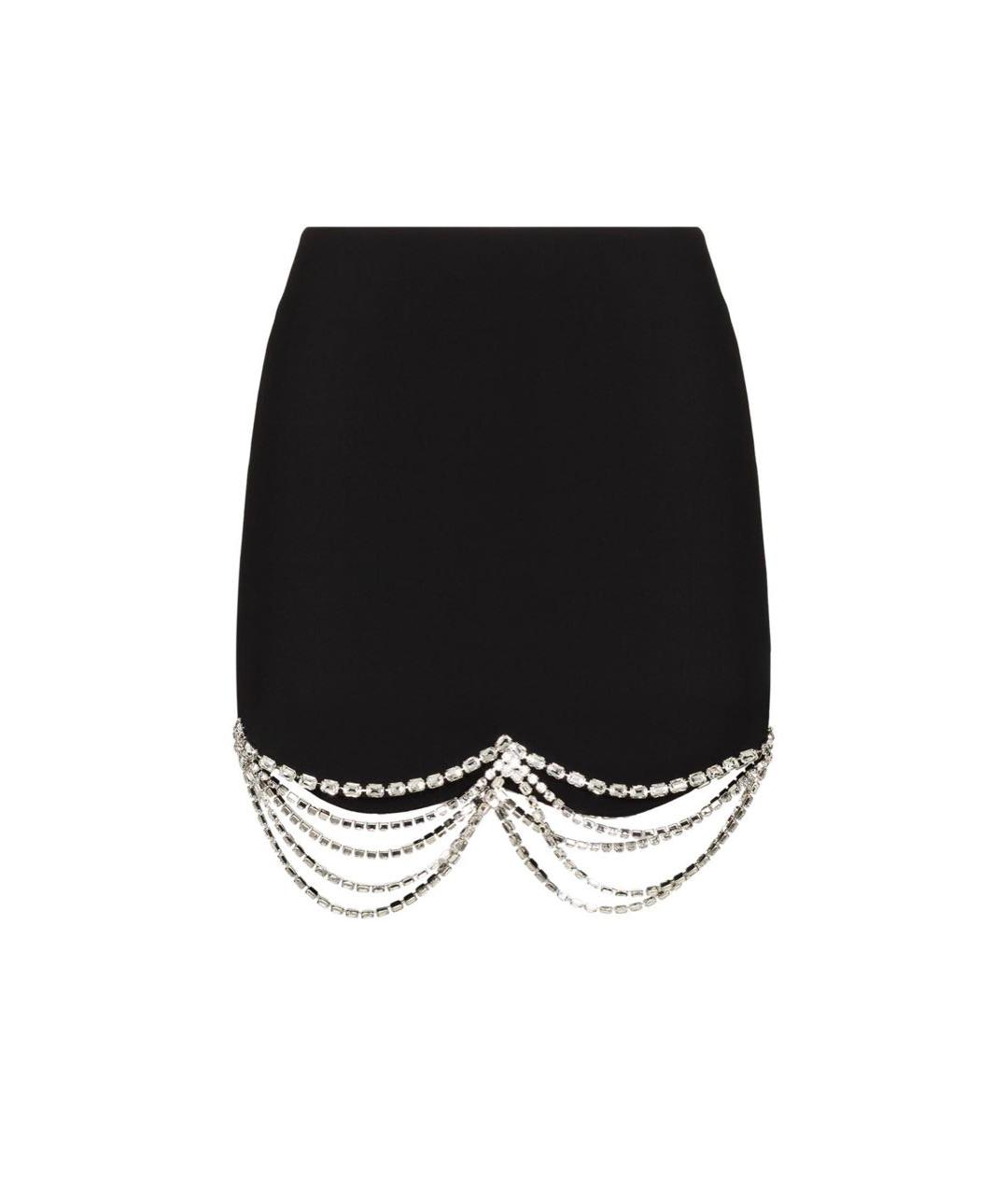 AREA Черная полиэстеровая юбка миди, фото 1