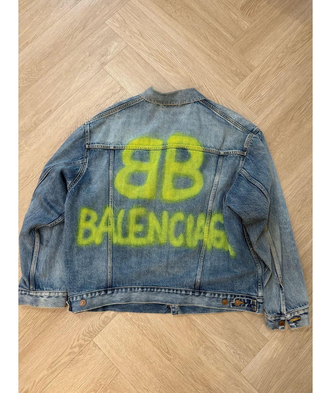 BALENCIAGA Синяя деним куртка, фото 2