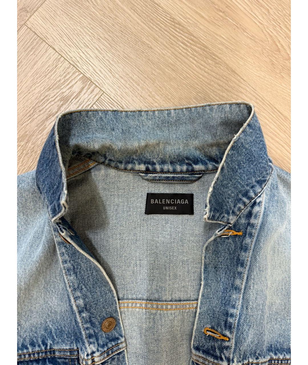 BALENCIAGA Синяя деним куртка, фото 3
