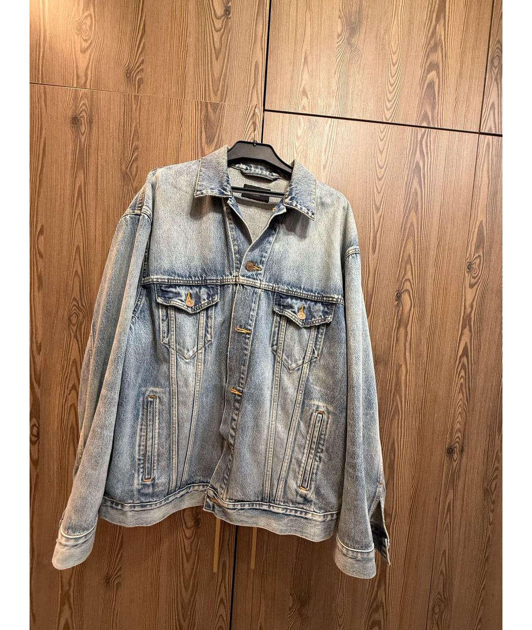 BALENCIAGA Синяя деним куртка, фото 7