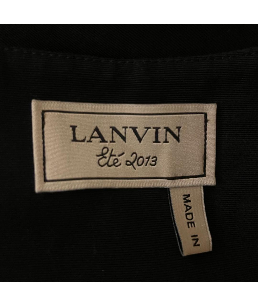 LANVIN Черное хлопковое вечернее платье, фото 6