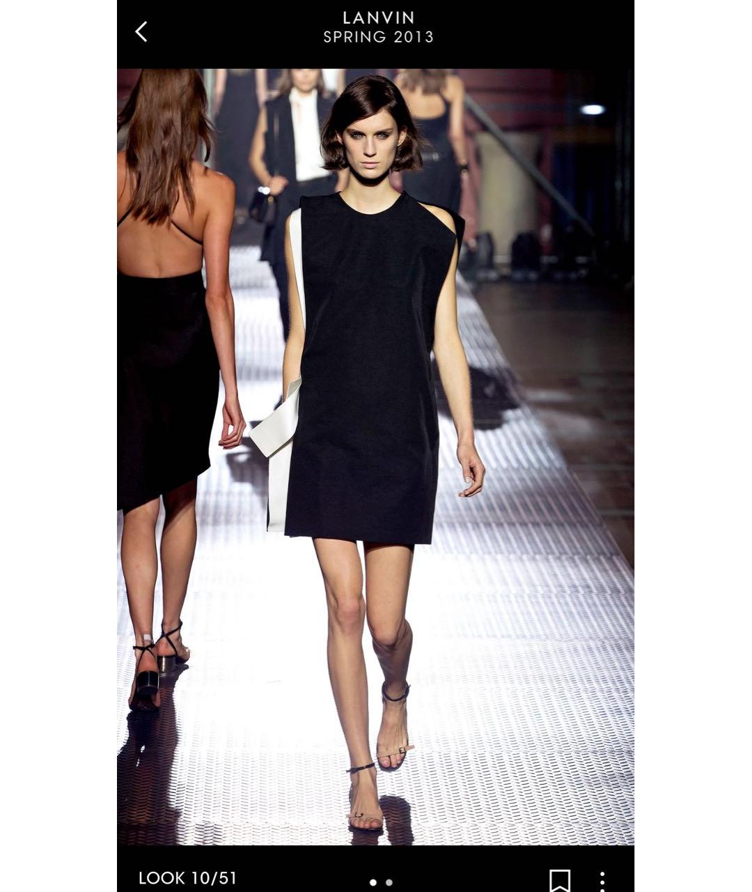 LANVIN Черное хлопковое вечернее платье, фото 2