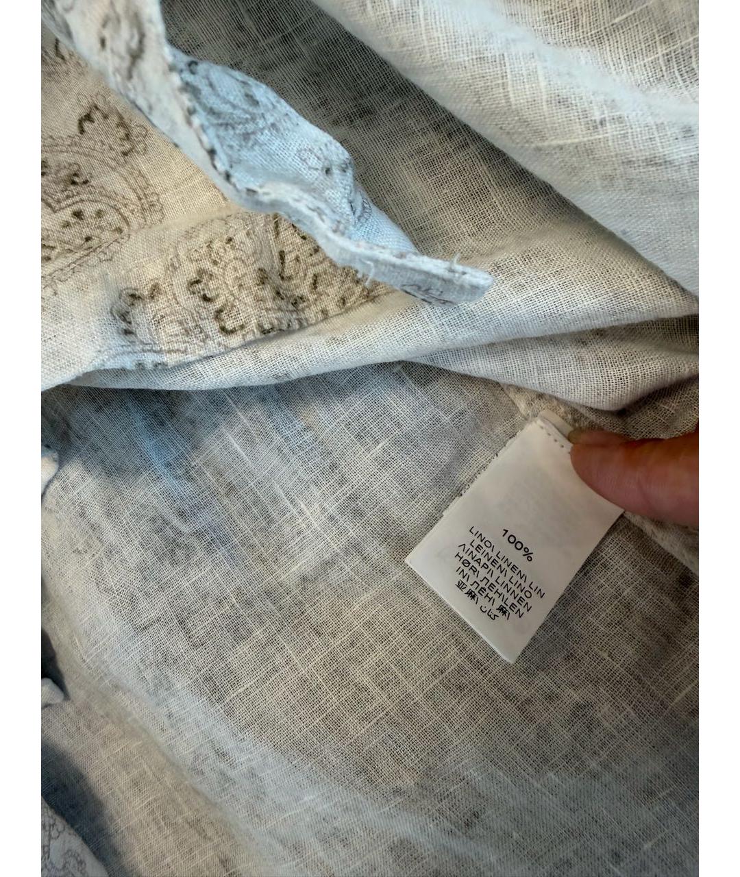 BRUNELLO CUCINELLI Бежевая льняная кэжуал рубашка, фото 4