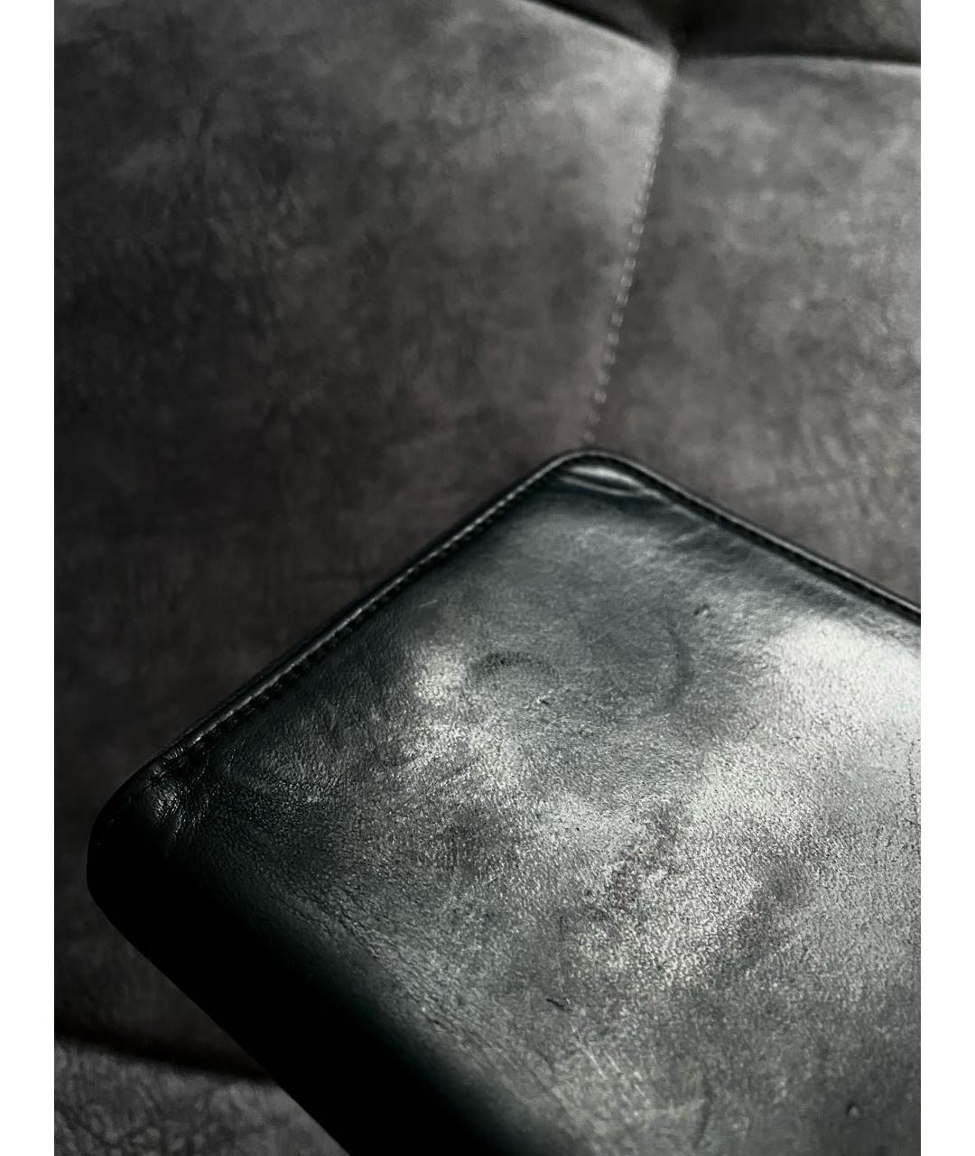 RICK OWENS Черный кошелек из экзотической кожи, фото 8