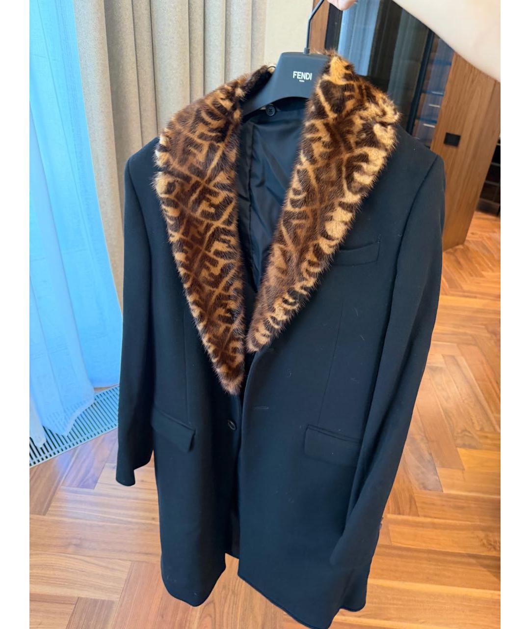 FENDI Черная шерстяная парка, фото 8